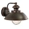 Vaxcel Harwich 1 Light Bronze Coastal Barn Dome Outdoor Wall Lantern Clear Glass OW21501BBZ - alternate 1